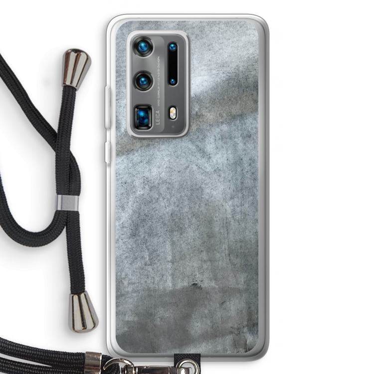 Grey Stone: Huawei P40 Pro Plus Transparant Hoesje met koord