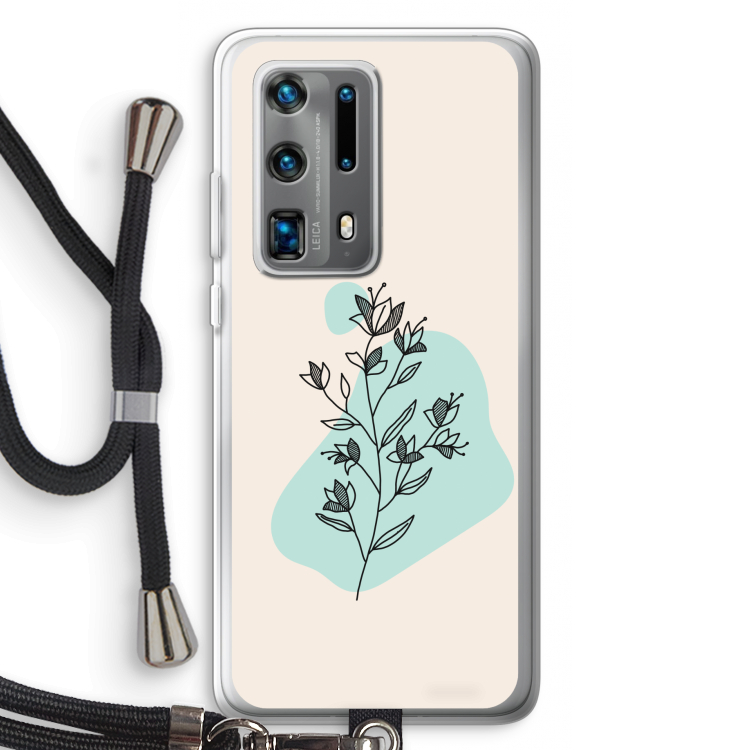 Violets are blue: Huawei P40 Pro Plus Transparant Hoesje met koord