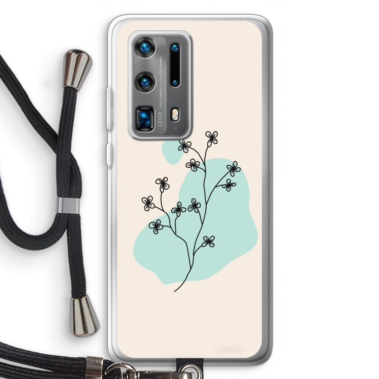 Love your petals: Huawei P40 Pro Plus Transparant Hoesje met koord