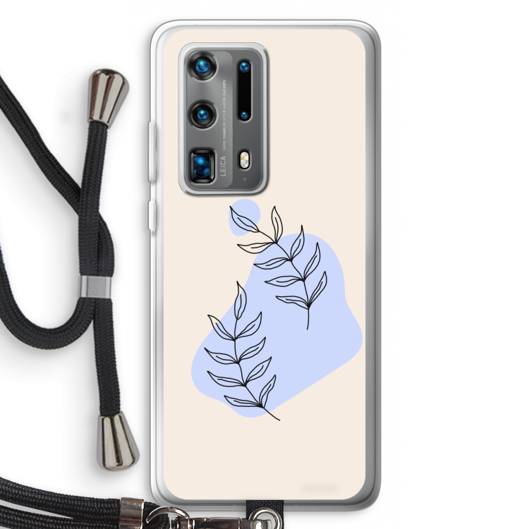 Leaf me if you can: Huawei P40 Pro Plus Transparant Hoesje met koord