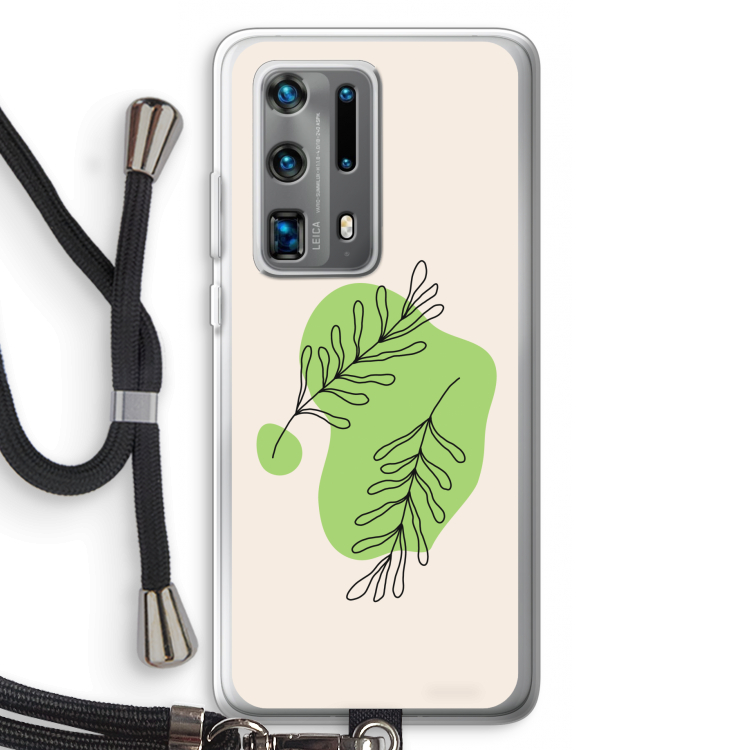 Beleaf in you: Huawei P40 Pro Plus Transparant Hoesje met koord