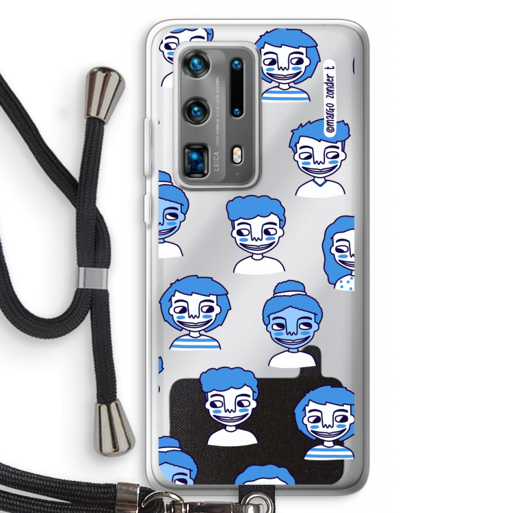 Gezichtjes: Huawei P40 Pro Plus Transparant Hoesje met koord
