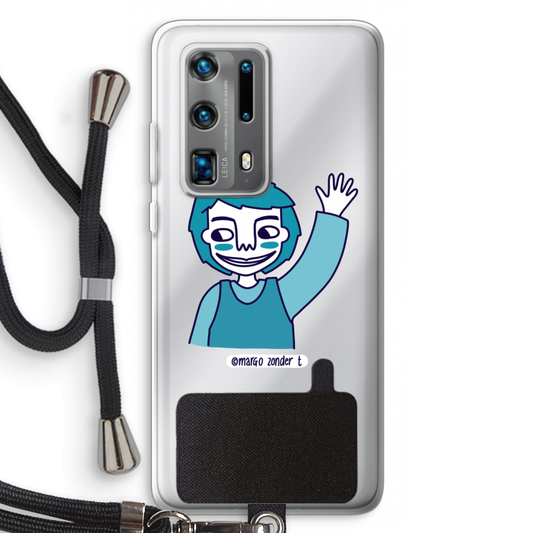 Zwaai: Huawei P40 Pro Plus Transparant Hoesje met koord