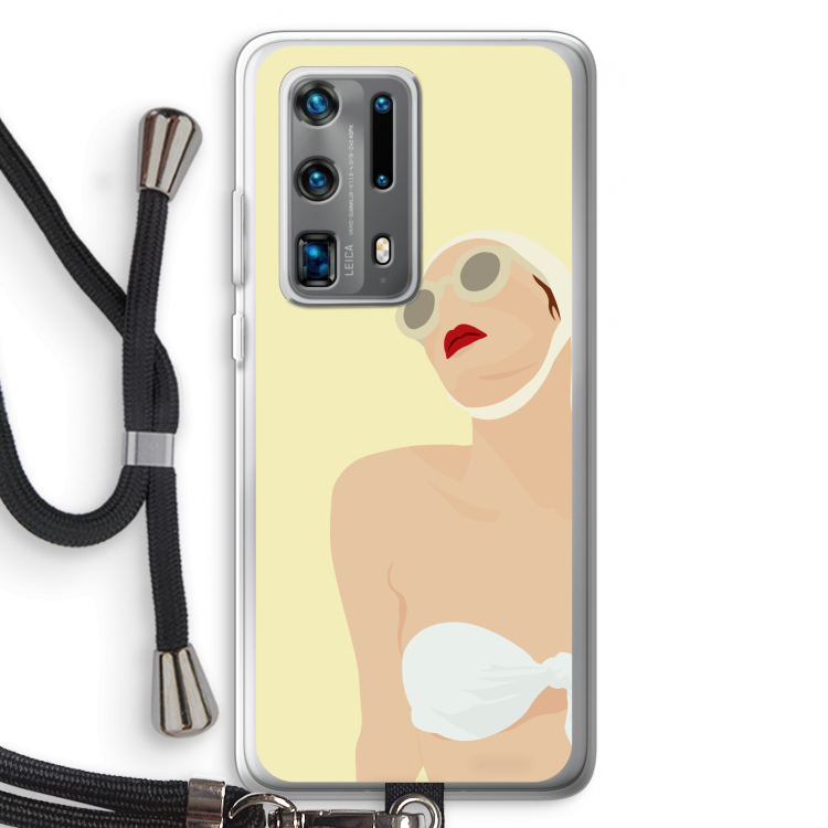 Summer: Huawei P40 Pro Plus Transparant Hoesje met koord
