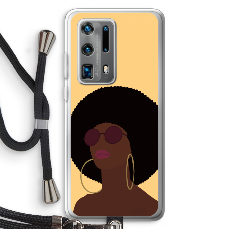 Golden hour: Huawei P40 Pro Plus Transparant Hoesje met koord