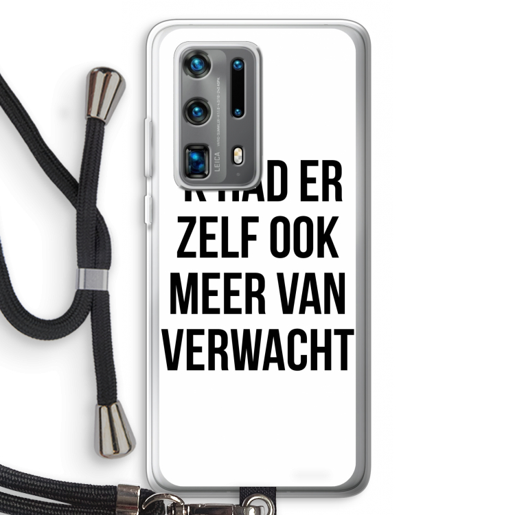 Meer verwacht: Huawei P40 Pro Plus Transparant Hoesje met koord