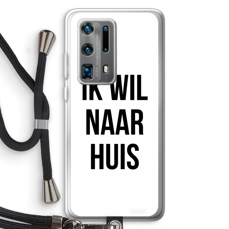 Ik wil naar huis: Huawei P40 Pro Plus Transparant Hoesje met koord