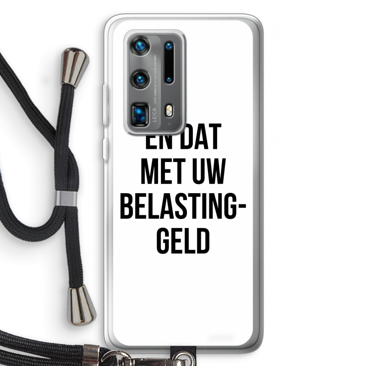 Belastinggeld: Huawei P40 Pro Plus Transparant Hoesje met koord