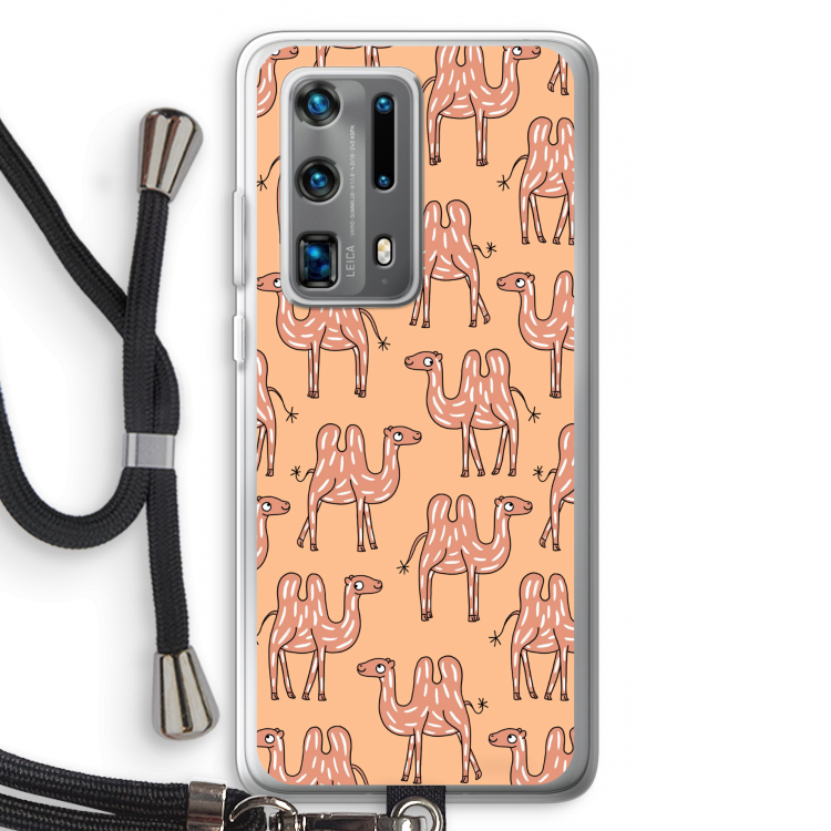 Kameel: Huawei P40 Pro Plus Transparant Hoesje met koord