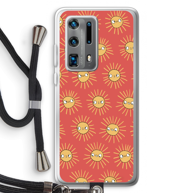 Zon: Huawei P40 Pro Plus Transparant Hoesje met koord