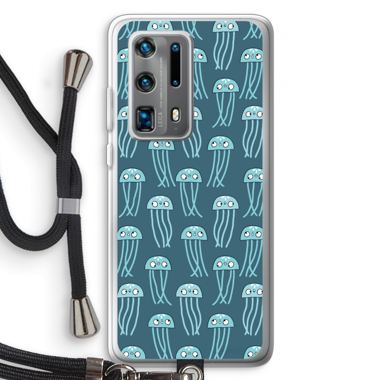 Kwallie: Huawei P40 Pro Plus Transparant Hoesje met koord