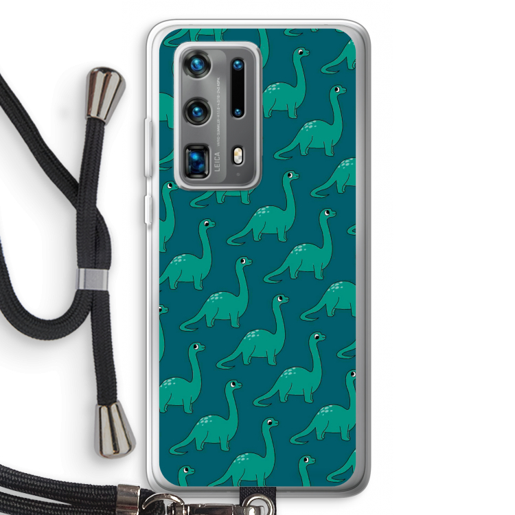 Diplodocus: Huawei P40 Pro Plus Transparant Hoesje met koord