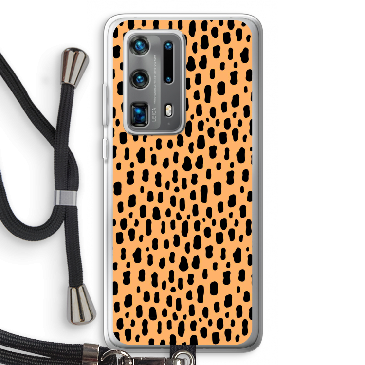 Panter: Huawei P40 Pro Plus Transparant Hoesje met koord