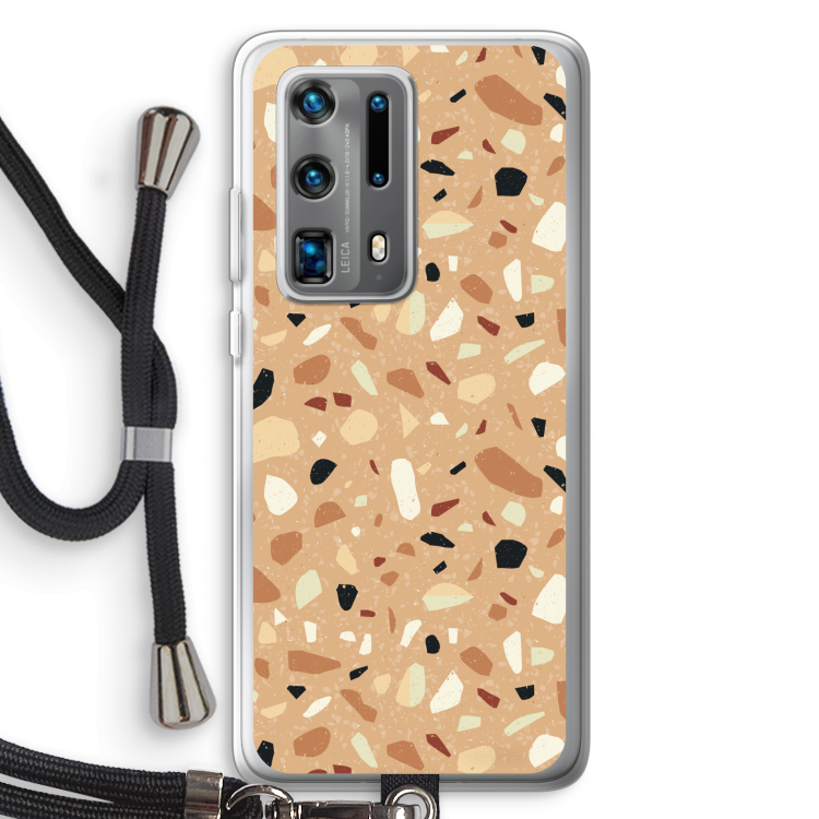 Terrazzo N°17: Huawei P40 Pro Plus Transparant Hoesje met koord