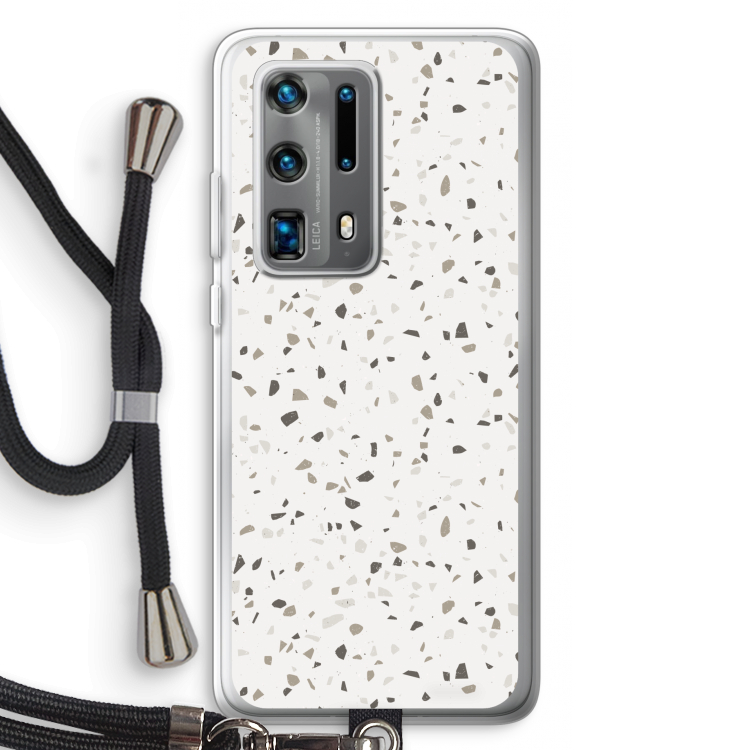 Terrazzo N°14: Huawei P40 Pro Plus Transparant Hoesje met koord