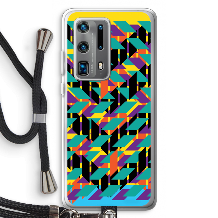 Skew Bee 1: Huawei P40 Pro Plus Transparant Hoesje met koord