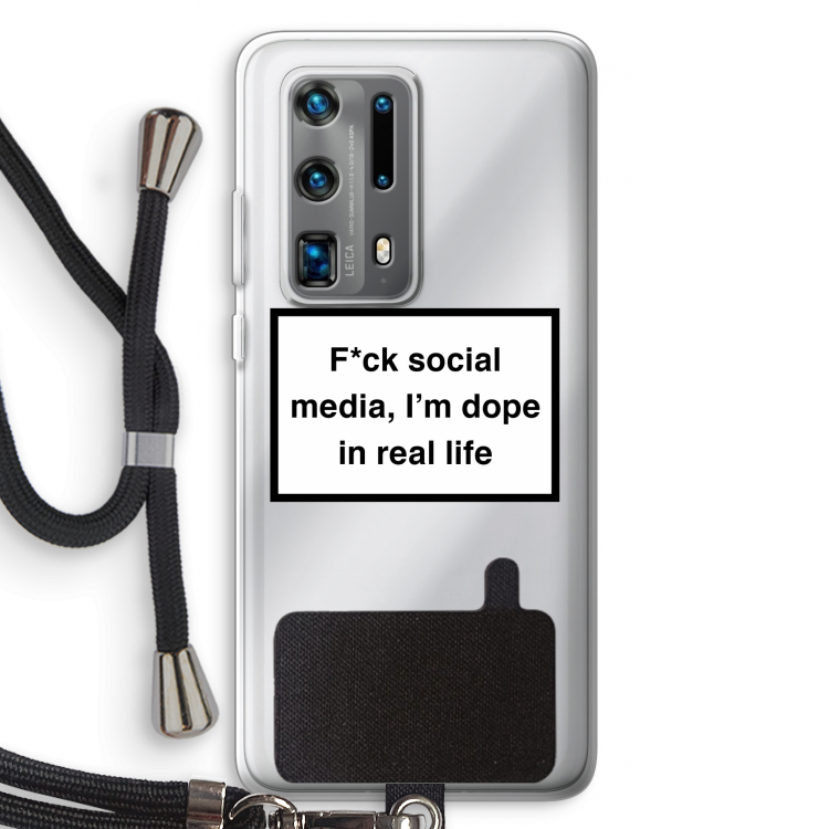 I'm dope: Huawei P40 Pro Plus Transparant Hoesje met koord