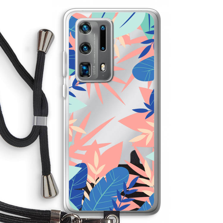 Tropisch: Huawei P40 Pro Plus Transparant Hoesje met koord