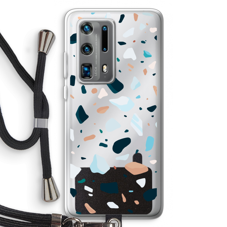 Terrazzo N°13: Huawei P40 Pro Plus Transparant Hoesje met koord