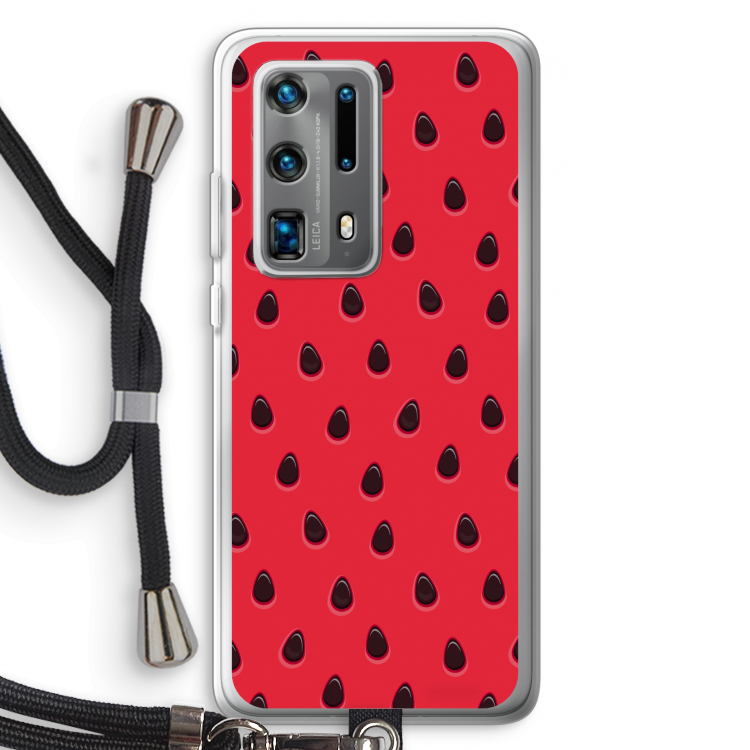 Watermelon: Huawei P40 Pro Plus Transparant Hoesje met koord