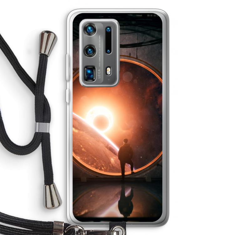 Ephemeral: Huawei P40 Pro Plus Transparant Hoesje met koord