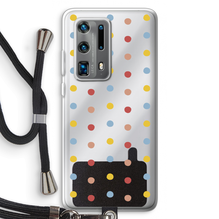 Bollen: Huawei P40 Pro Plus Transparant Hoesje met koord