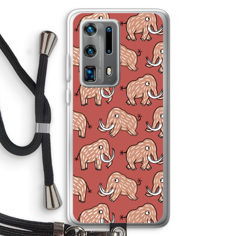 Mammoet: Huawei P40 Pro Plus Transparant Hoesje met koord