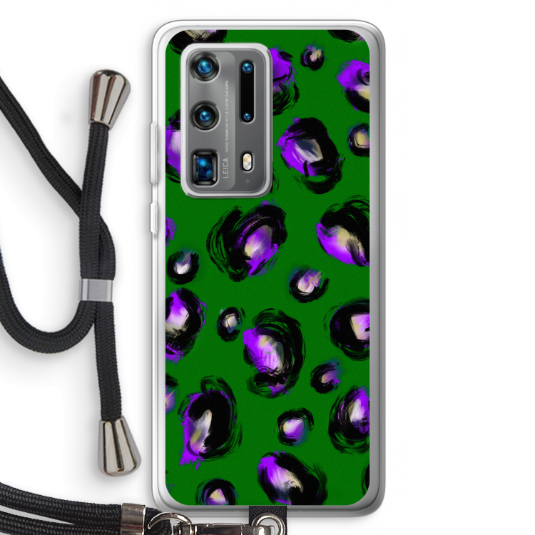 Green Cheetah: Huawei P40 Pro Plus Transparant Hoesje met koord