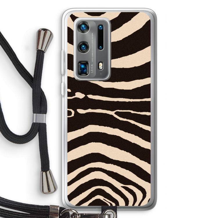 Arizona Zebra: Huawei P40 Pro Plus Transparant Hoesje met koord