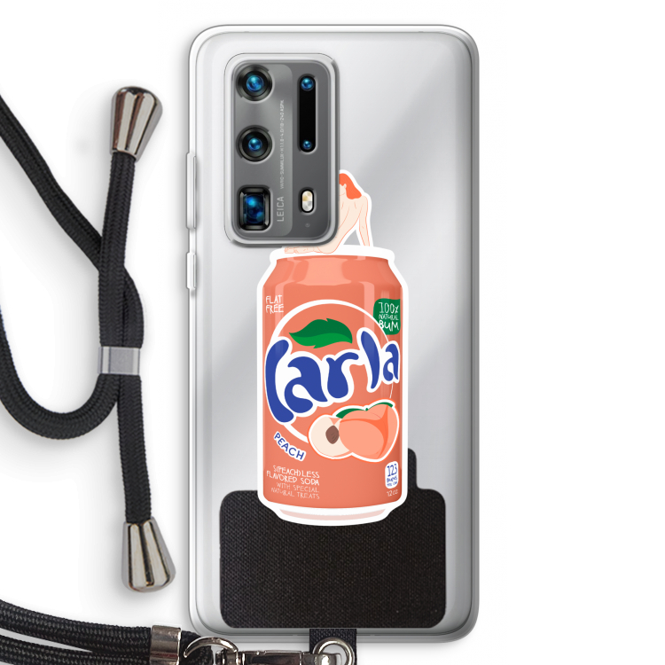 S(peach)less: Huawei P40 Pro Plus Transparant Hoesje met koord