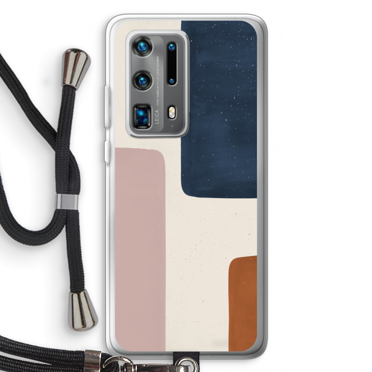 Geo #5: Huawei P40 Pro Plus Transparant Hoesje met koord