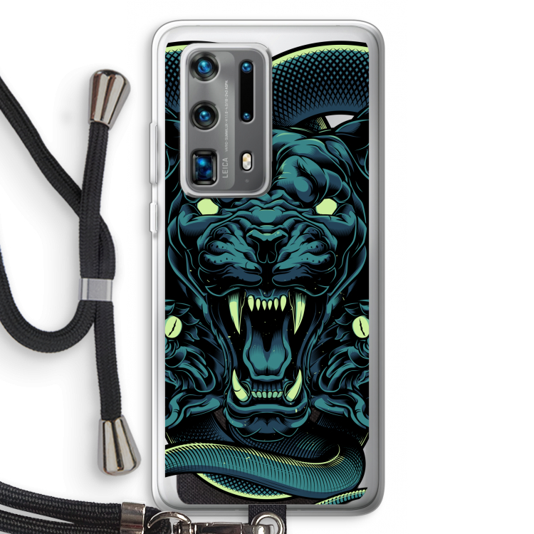 Cougar and Vipers: Huawei P40 Pro Plus Transparant Hoesje met koord