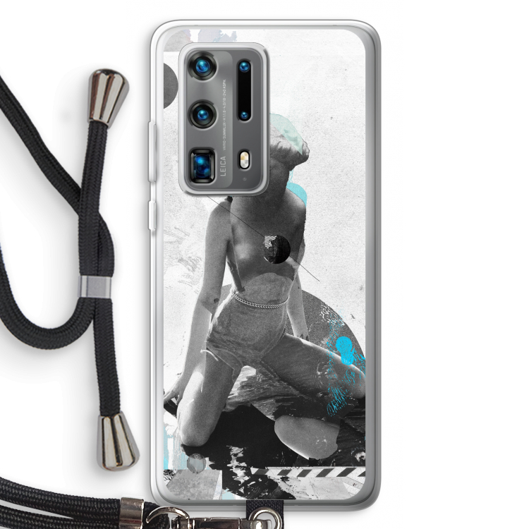 I will not feel a thing: Huawei P40 Pro Plus Transparant Hoesje met koord