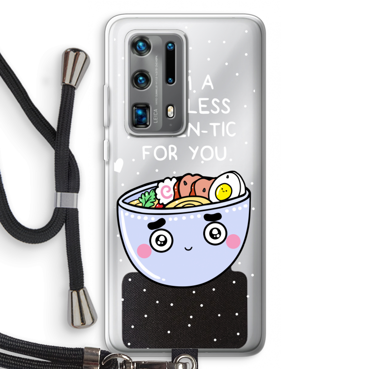 I'm A Hopeless Ramen-Tic For You: Huawei P40 Pro Plus Transparant Hoesje met koord