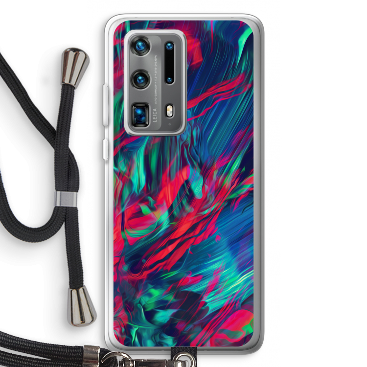 Pilgrims Of The Sea: Huawei P40 Pro Plus Transparant Hoesje met koord