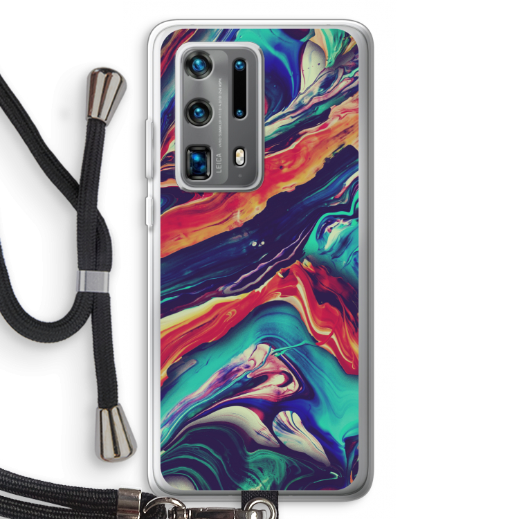 Chameleon Sun: Huawei P40 Pro Plus Transparant Hoesje met koord