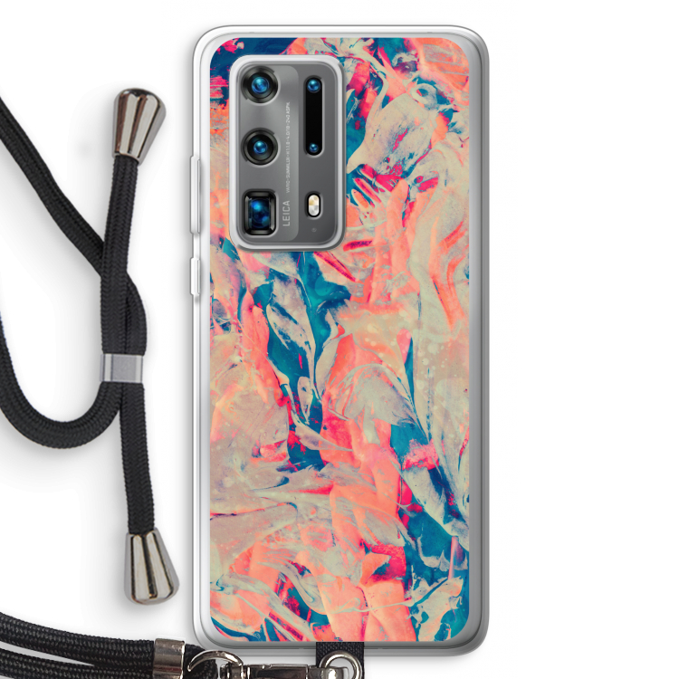 Alone: Huawei P40 Pro Plus Transparant Hoesje met koord