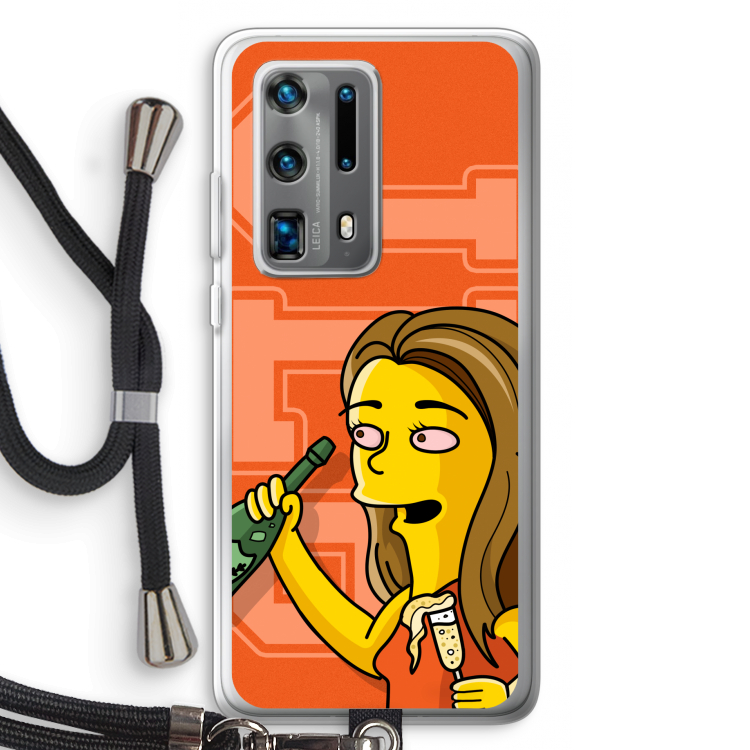 Jamie Lee Simpson: Huawei P40 Pro Plus Transparant Hoesje met koord