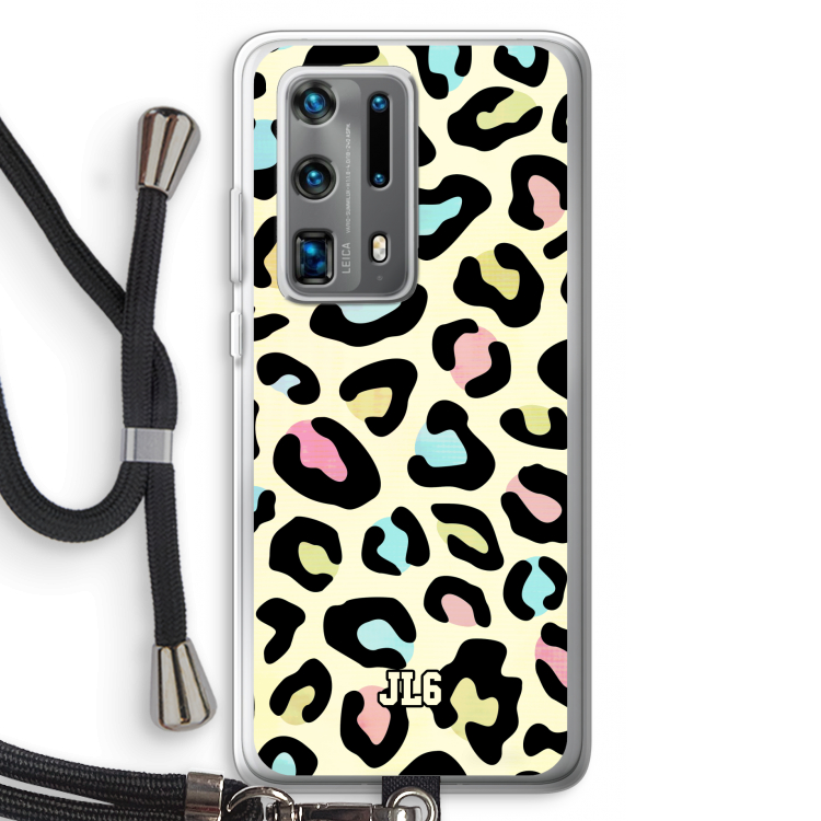 Leopard pattern: Huawei P40 Pro Plus Transparant Hoesje met koord