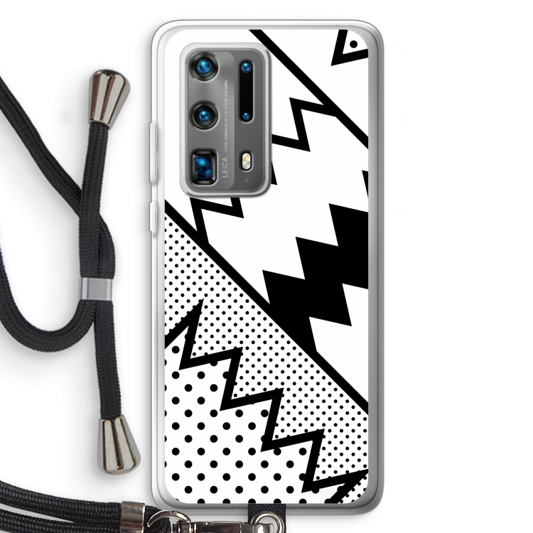 Pop Art #5: Huawei P40 Pro Plus Transparant Hoesje met koord