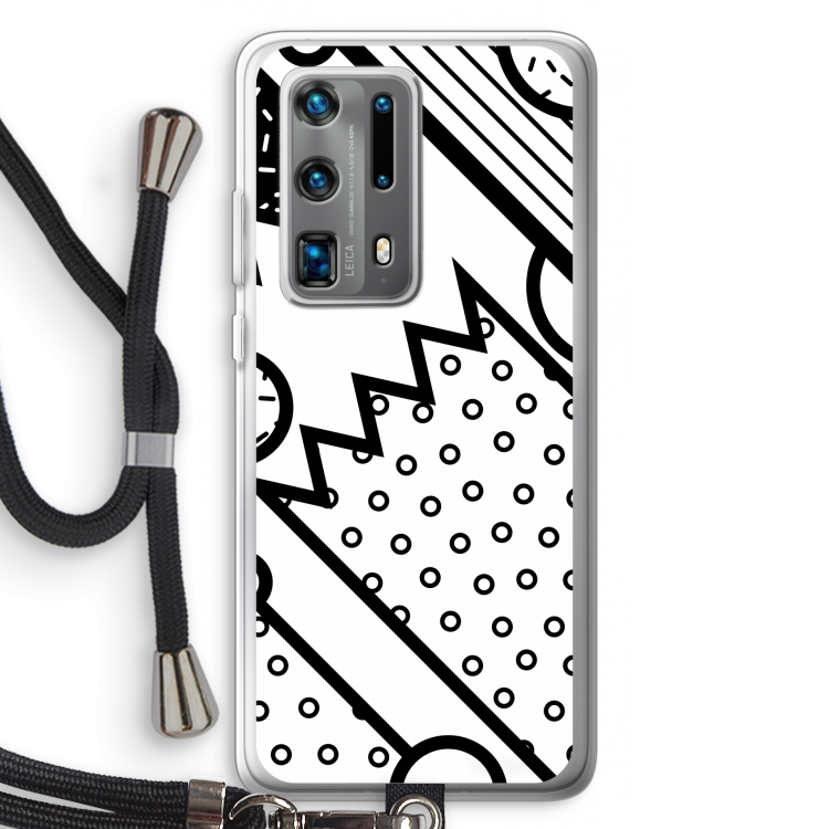 Pop Art #4: Huawei P40 Pro Plus Transparant Hoesje met koord