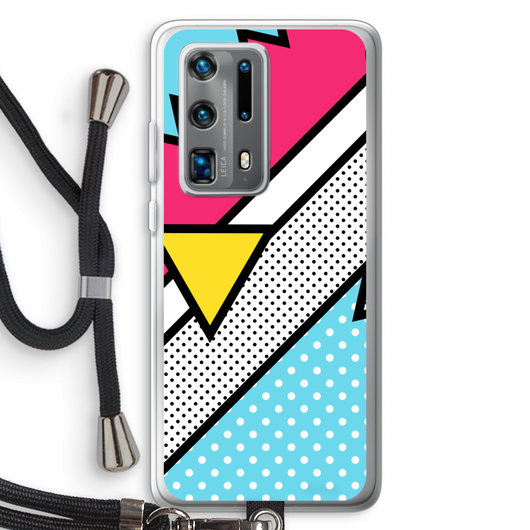 Pop Art #3: Huawei P40 Pro Plus Transparant Hoesje met koord
