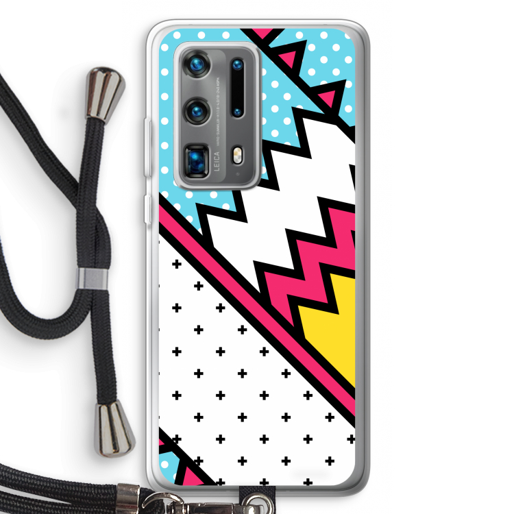 Pop Art #2: Huawei P40 Pro Plus Transparant Hoesje met koord