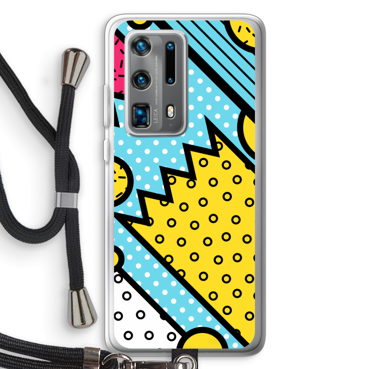 Pop Art #1: Huawei P40 Pro Plus Transparant Hoesje met koord