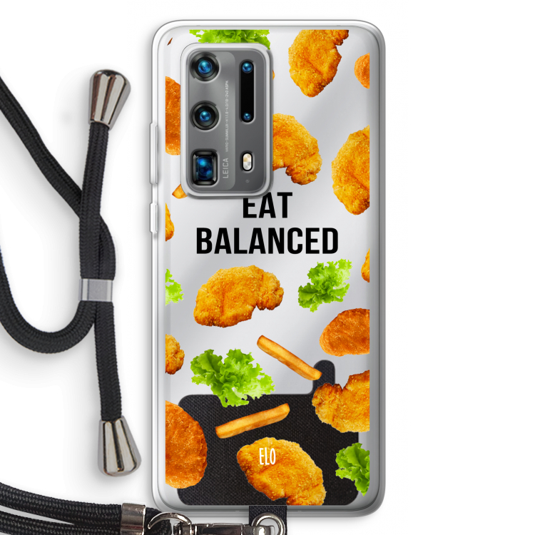Eat Balanced: Huawei P40 Pro Plus Transparant Hoesje met koord