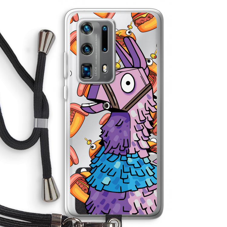 Loot Burger: Huawei P40 Pro Plus Transparant Hoesje met koord