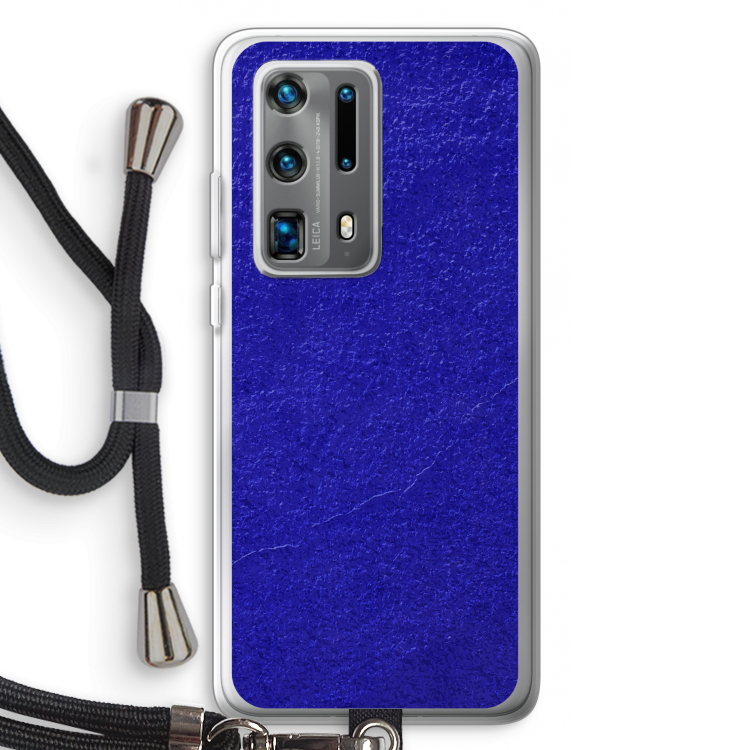 Majorelle Blue: Huawei P40 Pro Plus Transparant Hoesje met koord