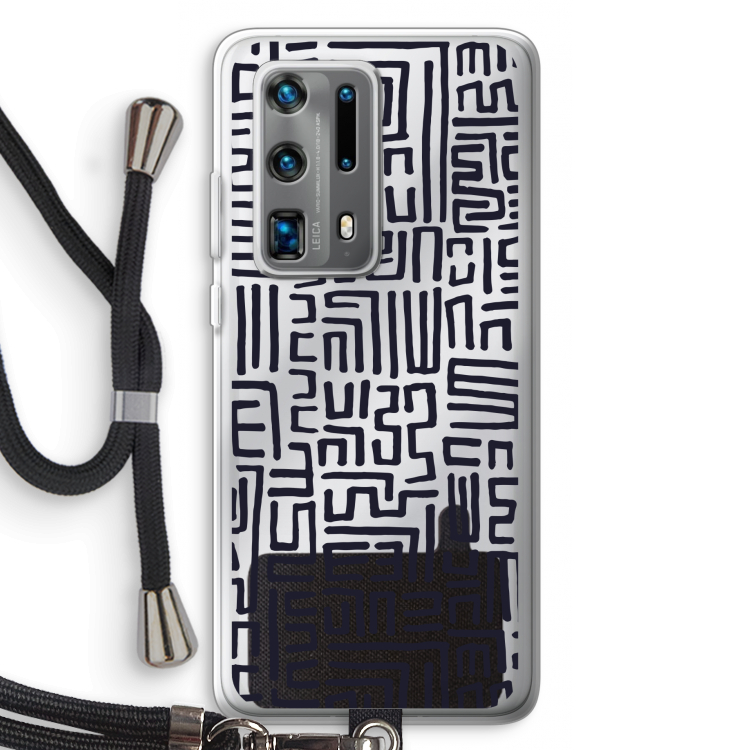 Moroccan Print: Huawei P40 Pro Plus Transparant Hoesje met koord