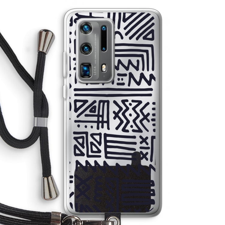 Marrakech print: Huawei P40 Pro Plus Transparant Hoesje met koord