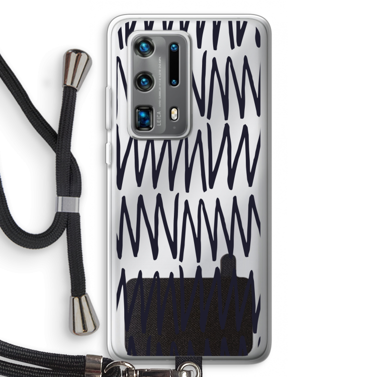 Marrakech Zigzag: Huawei P40 Pro Plus Transparant Hoesje met koord